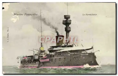 Cartes postales Bateau Cuirasse La Formidable