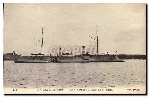 Cartes postales Bateau le Forbin Aviso de 2eme classe