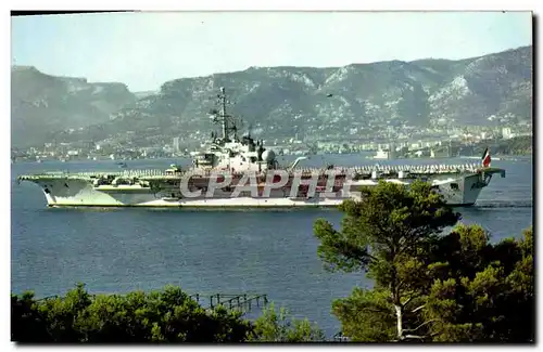 Moderne Karte Bateau Toulon Entree majestueuse du Foch en rade de Toulon Porte avions