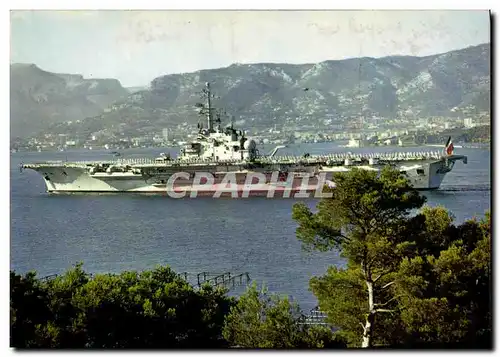 Cartes postales moderne Bateau Toulon Entree majestueuse du Foch en rade de Toulon Porte avions