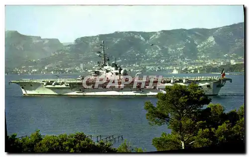 Moderne Karte Bateau Toulon Entree majestueuse du Foch en rade de Toulon Porte avions