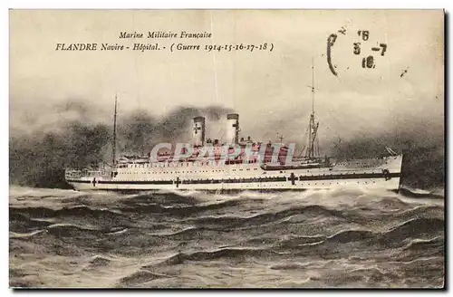 Ansichtskarte AK Bateau Flandre Navore hopital Guerre 1914 1918