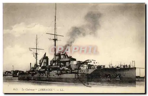 Cartes postales Bateau Cuirasse Lorraine