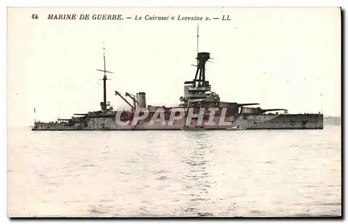 Cartes postales Bateau Cuirasse Lorraine