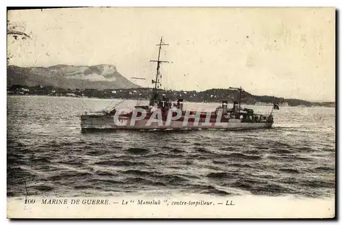 Cartes postales Bateau Le Mameluk contre torpilleur