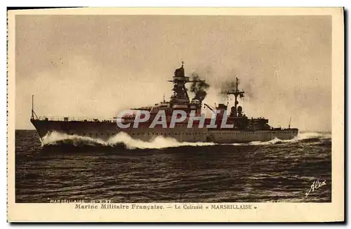 Cartes postales Bateau Cuirasse Marseillaise