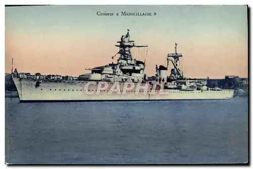 Cartes postales Bateau Cuirasse Marseillaise