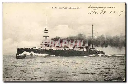 Cartes postales Bateau Croiseur Cuirasse Marseillaise