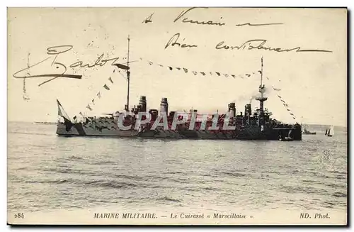 Cartes postales Bateau Marseillaise Croiseur Cuirasse