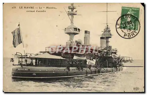 Cartes postales Bateau Le Massena Cuirasse d escadre