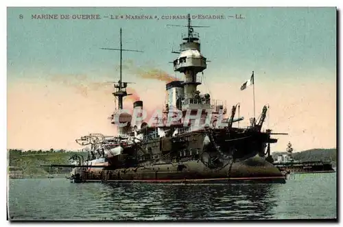 Cartes postales Bateau Massena Cuirasse d escadre