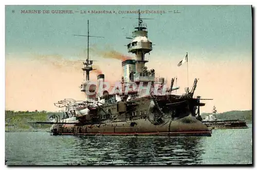 Cartes postales Bateau Massena Cuirasse d escadre