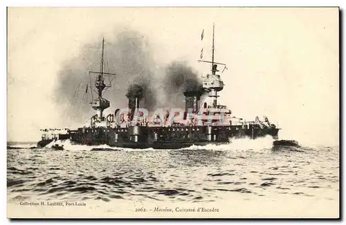 Cartes postales Bateau Massena Cuirasse d escadre