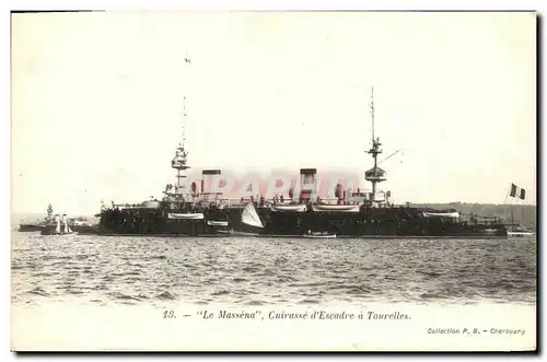 Cartes postales Bateau Massena Cuirasse d escadre a tourelles