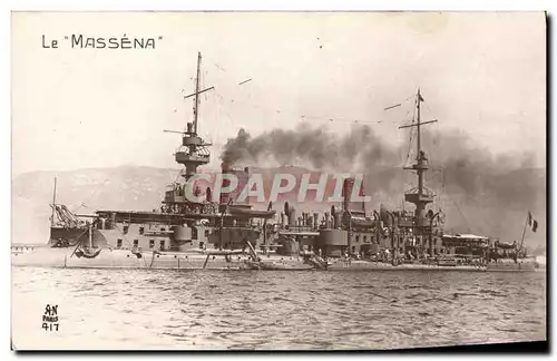 Cartes postales Bateau Massena Cuirasse d escadre