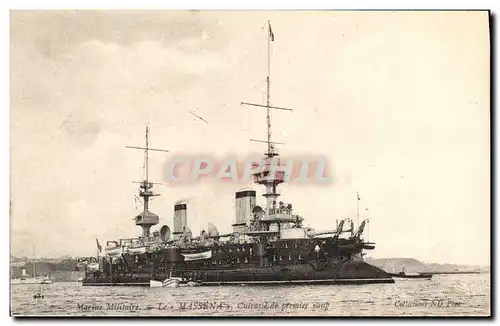 Cartes postales Bateau Massena Cuirasse d escadre