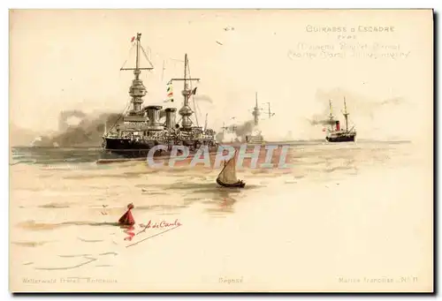 Cartes postales Bateau Massena Cuirasse d escadre