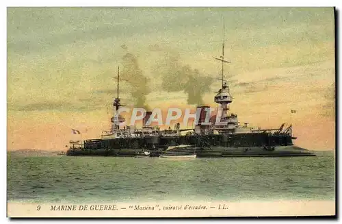 Cartes postales Bateau Massena Cuirasse d escadre