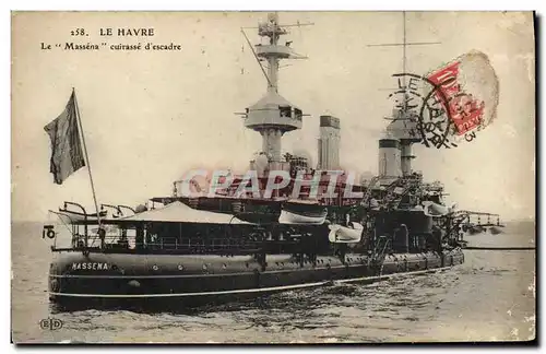 Cartes postales Bateau Massena Cuirasse d escadre