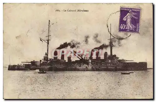 Cartes postales Bateau Cuirasse Mirabeau