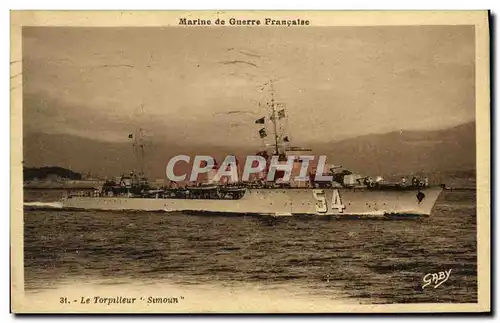 Cartes postales Bateau Guerre Torpilleur Simon