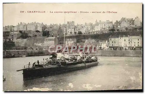 Cartes postales Bateau Guerre Contre torpilleur Siroco sortant de l ecluse