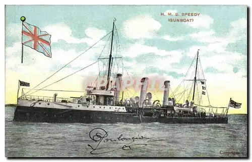 Ansichtskarte AK Bateau Guerre HMS Speedy Gunboat