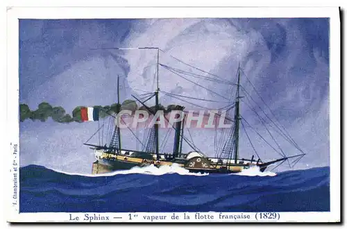 Ansichtskarte AK Bateau Guerre Le sphinx 1er vapeur de la flotte francaise 1829