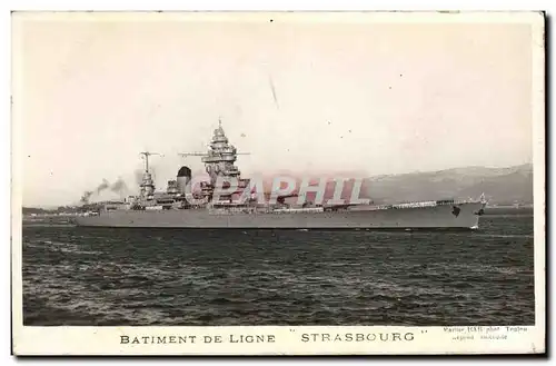 Cartes postales Bateau Guerre Batiment de ligne Strasbourg