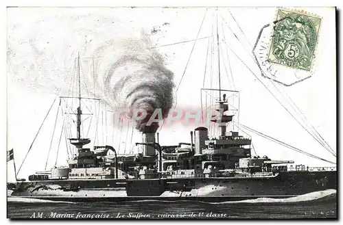 Cartes postales Bateau Guerre Cuirasse de 1ere classe Suffren