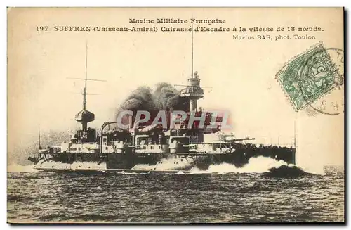 Cartes postales Bateau Guerre Cuirasse d escadre Suffren