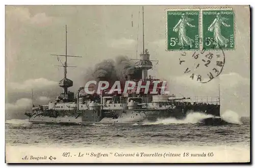 Cartes postales Bateau Guerre Cuirasse d escadre Suffren