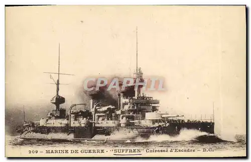 Ansichtskarte AK Bateau Guerre Cuirasse d escadre Suffren