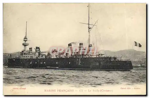 Cartes postales Bateau Guerre Le Sully Croiseur