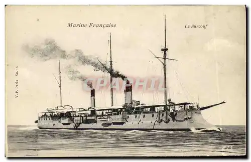 Ansichtskarte AK Bateau Guerre Le Surcouf