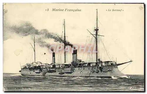 Cartes postales Bateau Guerre Le Surcouf