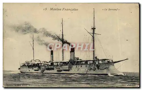 Cartes postales Bateau Guerre Le Surcouf