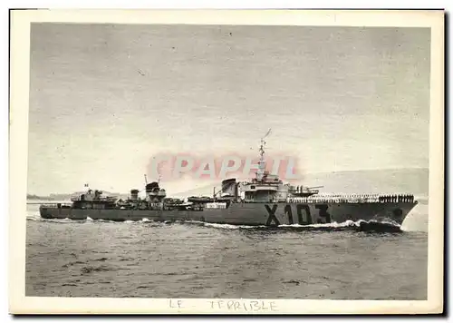 Cartes postales Bateau Guerre Contre torpilleur Le Terrible