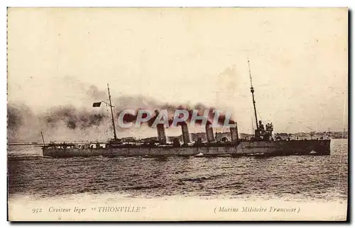 Cartes postales Bateau Guerre Croiseur leger Thionville