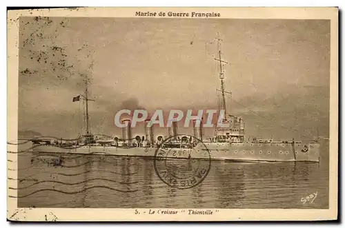 Cartes postales Bateau Guerre Croiseur Thionville