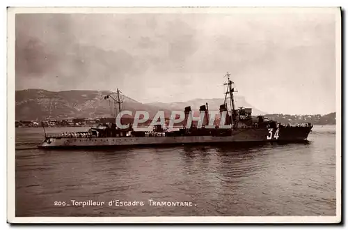 Cartes postales Bateau Guerre Toprilleur d escadre Tramontane