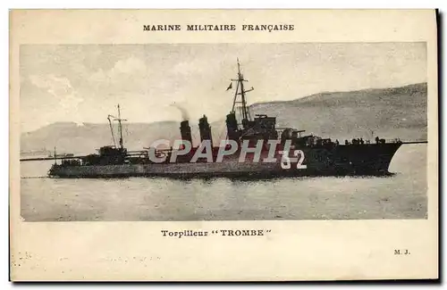 Cartes postales Bateau Guerre Torpilleur Trombe