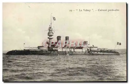 Cartes postales Bateau Guerre Le Valmy cuirasse garde cotes