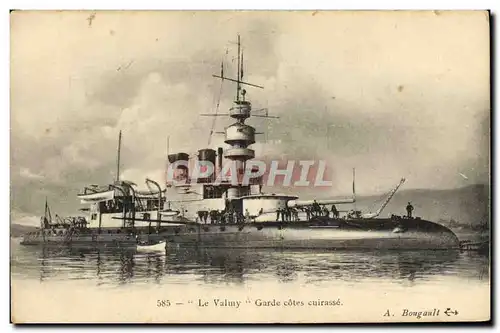 Cartes postales Bateau Guerre Le Valmy cuirasse garde cotes