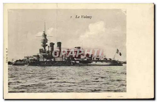 Ansichtskarte AK Bateau Guerre Le Valmy cuirasse garde cotes