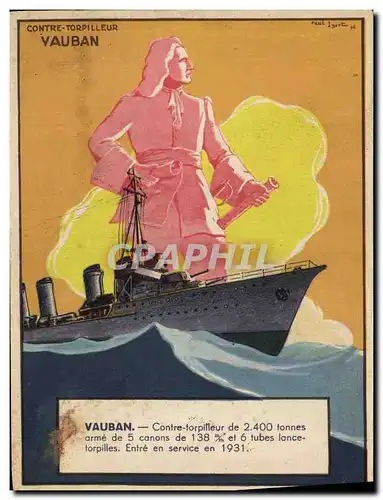 Cartes postales Bateau Guerre Contre torpilleur Vauban