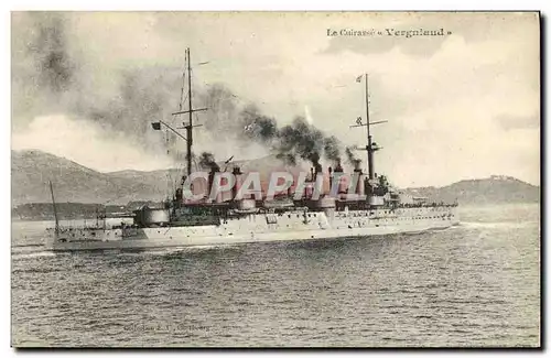 Cartes postales Bateau Guerre Cuirasse Vergniaud