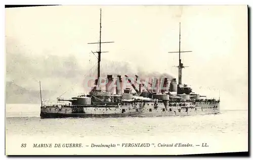 Ansichtskarte AK Bateau Guerre Dreadnoughts Verniaud Cuirasse d escadre