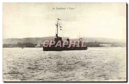 Cartes postales Bateau Guerre Torpilleur Vesco