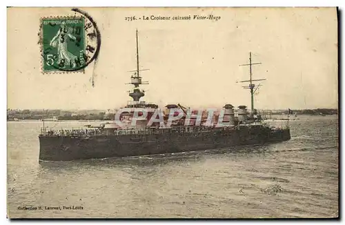 Cartes postales Bateau Guerre Croiseur Cuirasse Victor Hugo